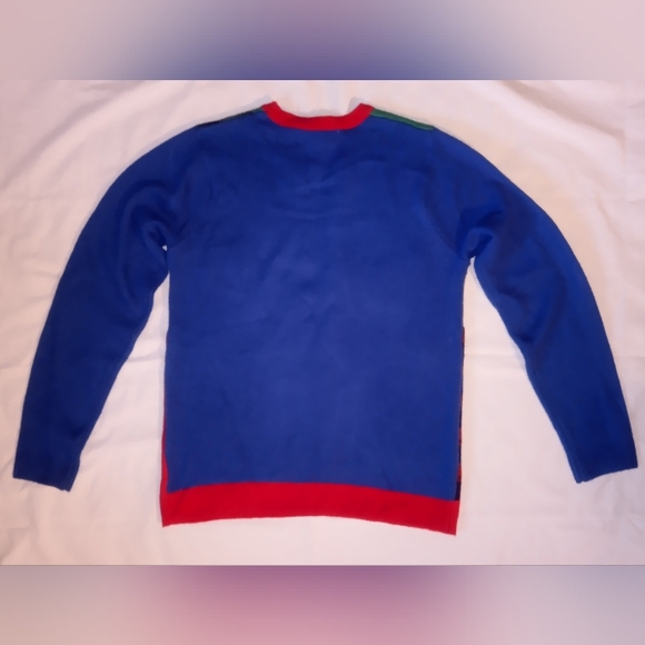 Vgt. Color Block Bow tie Present Ugly Christmas Sweater Size M/M - Picture 5 of 9